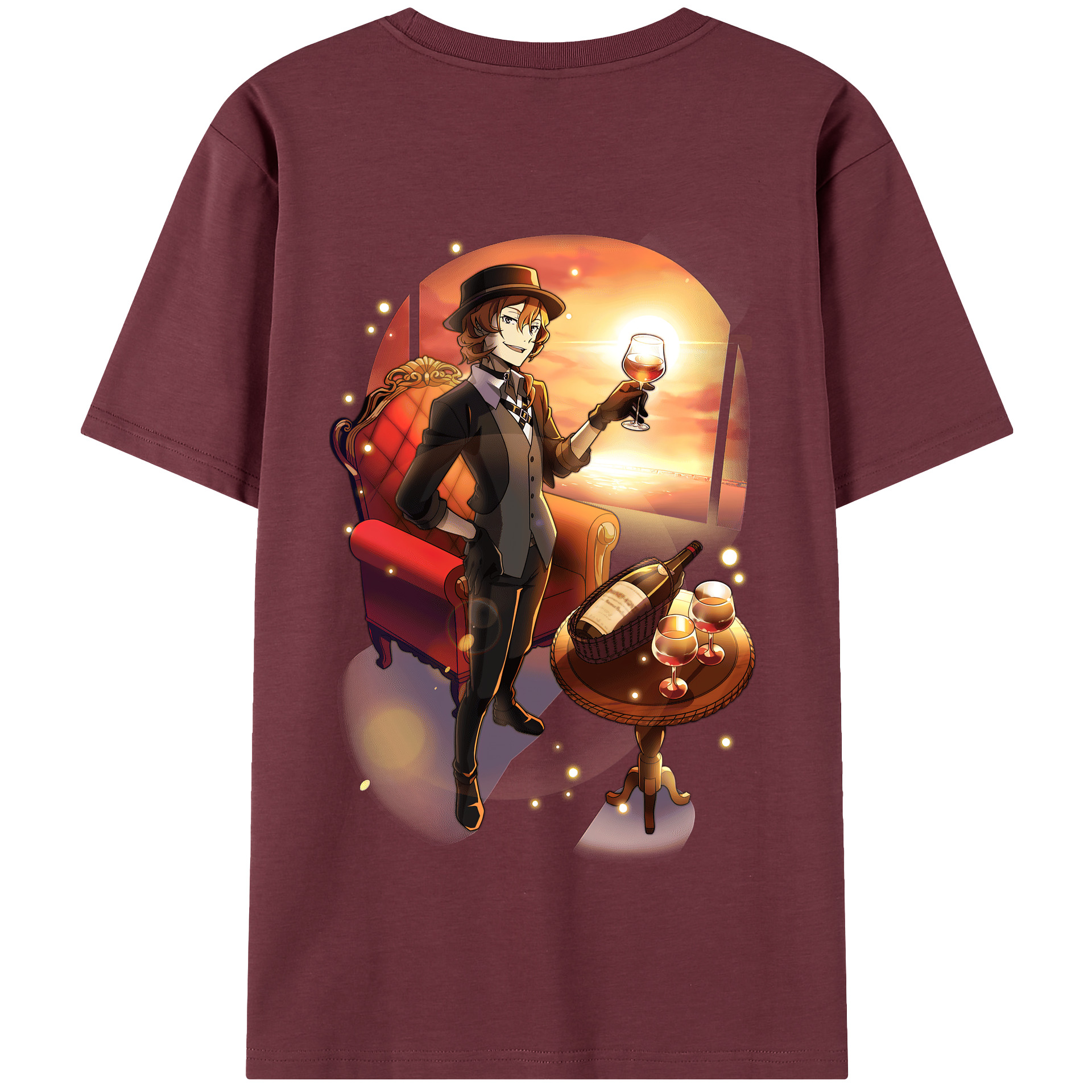 （画像用） 文豪ストレイドッグス Bungo Stray Dogs 綿100％半袖Tシャツ（背面プリント）